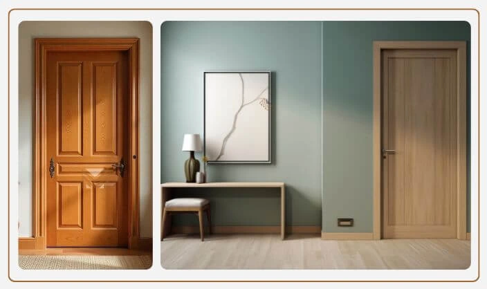 Wooden door for living room UAE