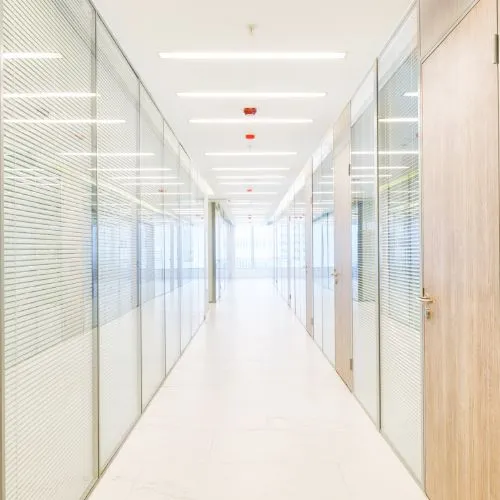 Office door with glass
