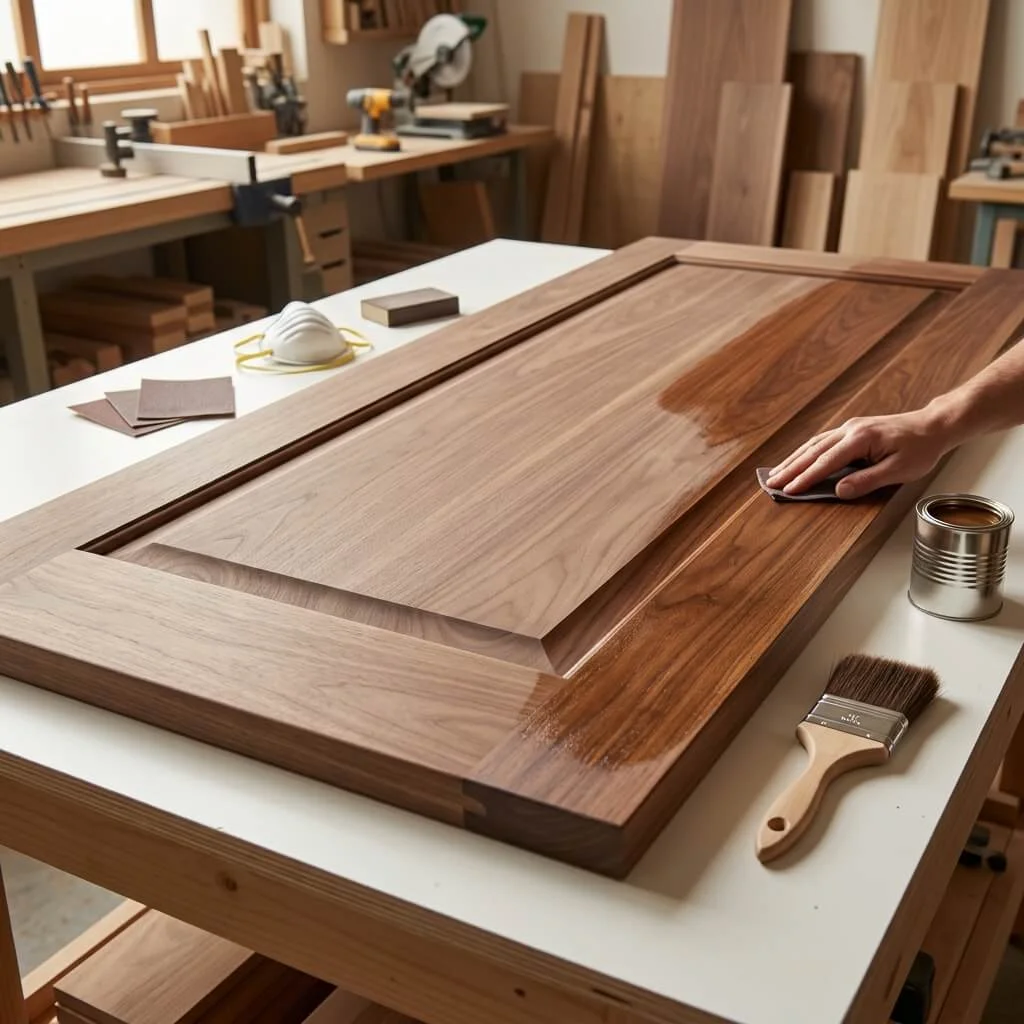 Sanding and finishing techniques for natural walnut wood Sanding and finishing techniques for natural walnut wood